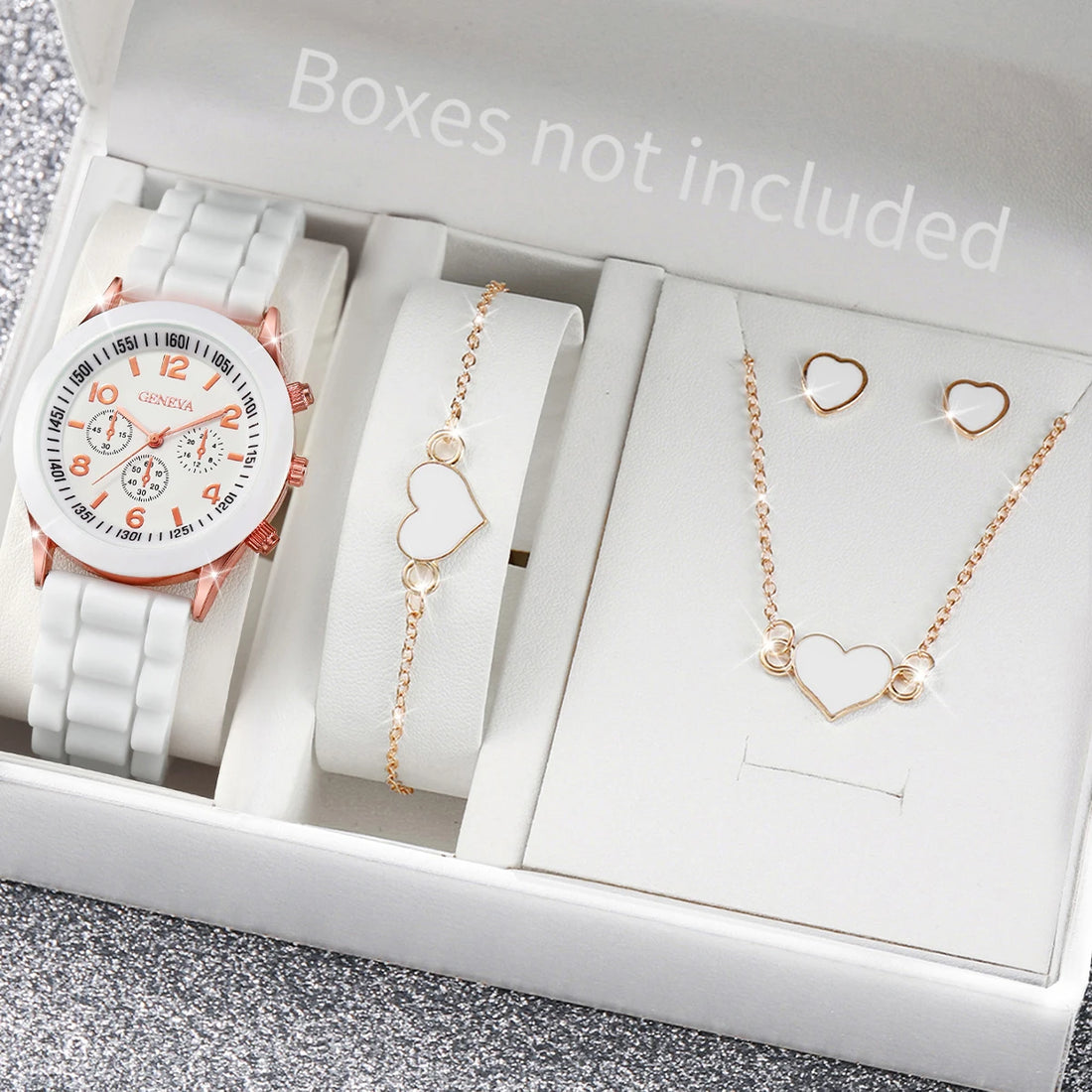 Women Watches Fashion Silicone Band Women Quartz Watches Jewelry Set Reloj Mujer Girls Clock Gift (Without Box)