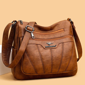 Soft Leather Women Bag Branded Designer Ladies Handbag Purses Luxury Female Shoulder Bag Large Capacity Crossbody Bags Sac