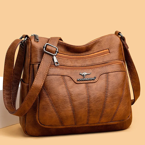 Soft Leather Women Bag Branded Designer Ladies Handbag Purses Luxury Female Shoulder Bag Large Capacity Crossbody Bags Sac