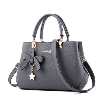 Women Messenger Bags With Flower Pendant Office Ladies Fashion Totes Pure Handbag For Female New Crossbody Shoulder Bags