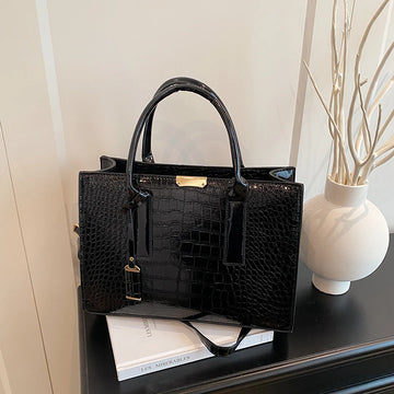 Crocodile Women's Crossbody Patent Leather Women's Messenger Bag Bag High Quality Ladies Handbag